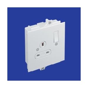 Wired 13Amp 1 gang vertical mount switched socket